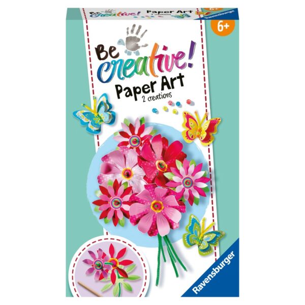 4005556236787_FRONT_3D Ravensburger - Be Creative Set mini de creatie flori si fluturi din hartie - RVSAC23678