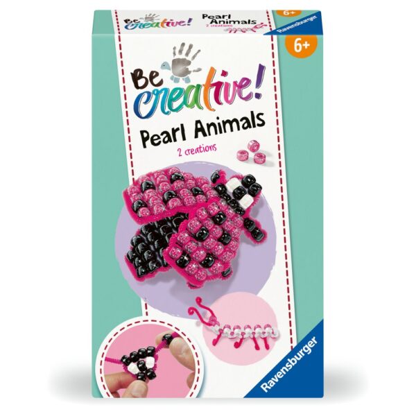 4005556255399_FRONT_3D Ravensburger - Be Creative Set mini de creatie din perle gargarita si larva - RVSAC25539