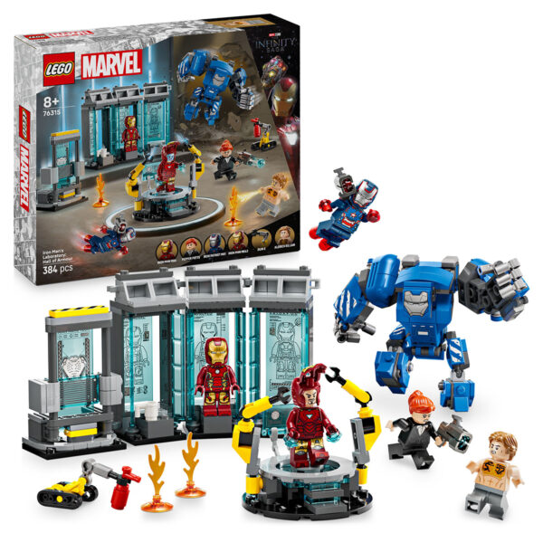 76315-lego-super-heroes LEGO Marvel Super Heroes - Laboratorul lui Iron Man: Sala armurilor 76315, 384 piese