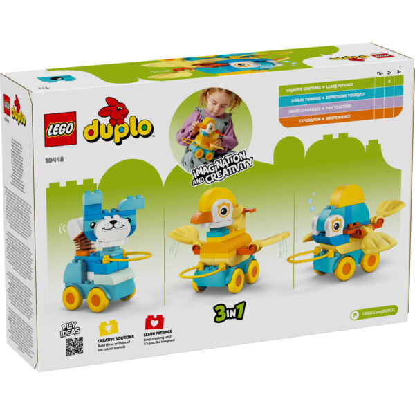 LEGO DUPLO - Animale pe roţi 3 în 1 10448, 58 piese