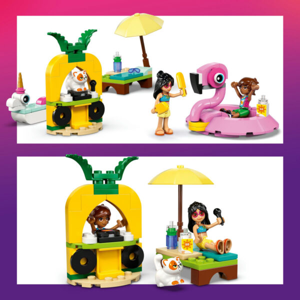 LEGO Friends - Petrecere la piscină cu unicornul şi flamingo 42658, 99 piese