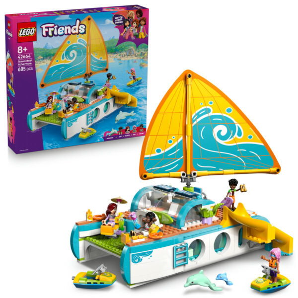 42664-lego-friends LEGO Friends - Călătoria aventuroasă cu barca 42664, 685 piese