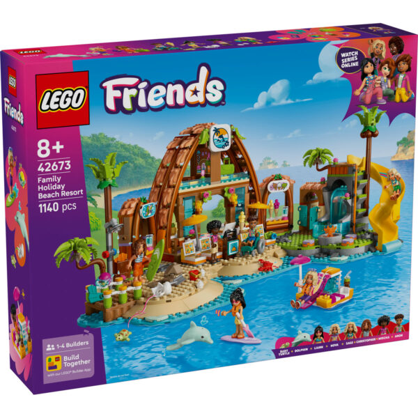LEGO Friends - Staţiune de pe litoral pentru vacanţă cu familia 42673, 1140 piese