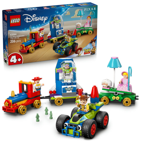 43264-lego-disney LEGO Disney - Tren aniversar şi maşina RC din Toy Story 43264, 206 piese