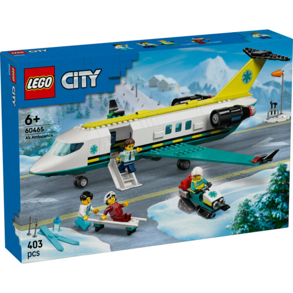 LEGO City - Avion-ambulanţă pentru urgenţe 60465, 403 piese