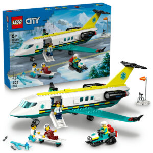 60465-lego-city LEGO City - Avion-ambulanţă pentru urgenţe 60465, 403 piese