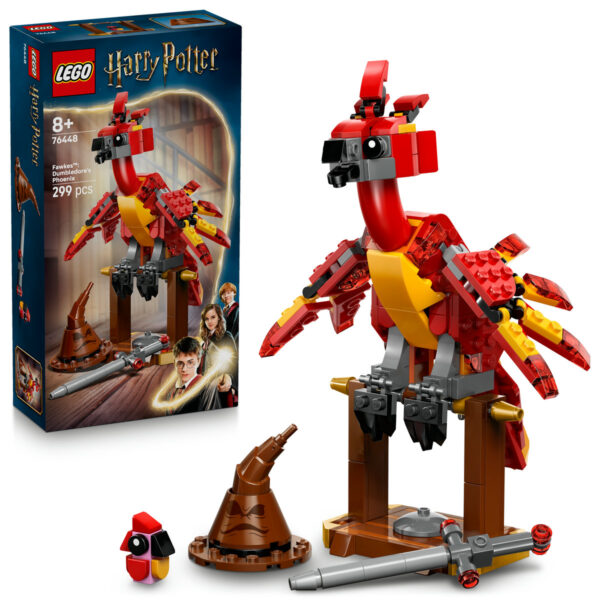 LEGO Harry Potter - Fawkes: Phoenixul lui Dumbledore 76448, 299 piese