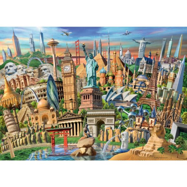 Ravensburger - Puzzle obiective turistice mondiale 1000 piese design nou - RVSPA00332