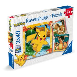 Ravensburger - Puzzle Pokemon 3x49 piese - RVSPC04062