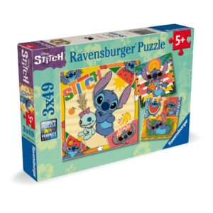 Ravensburger - Puzzle Disney Stitch 3x49 piese - RVSPC04114
