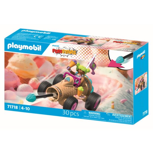 Playmobil - Jucarie de rol Cursa cu cornetul de inghetata - PM71718