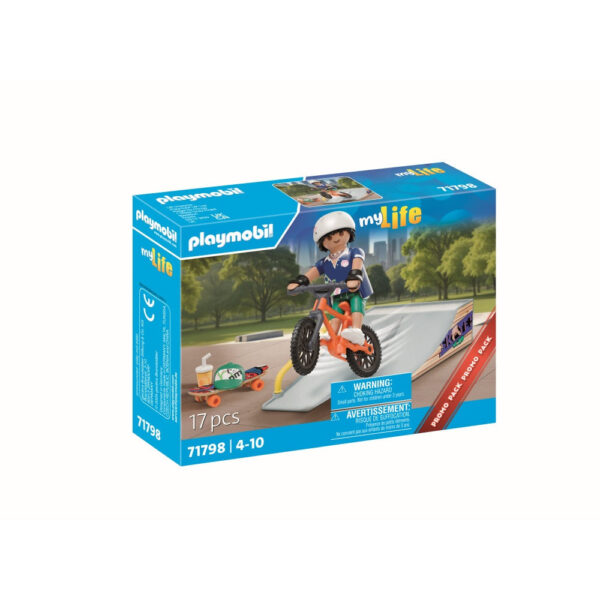 Playmobil - Promo Pack figurina Skater si rampa - PM71798