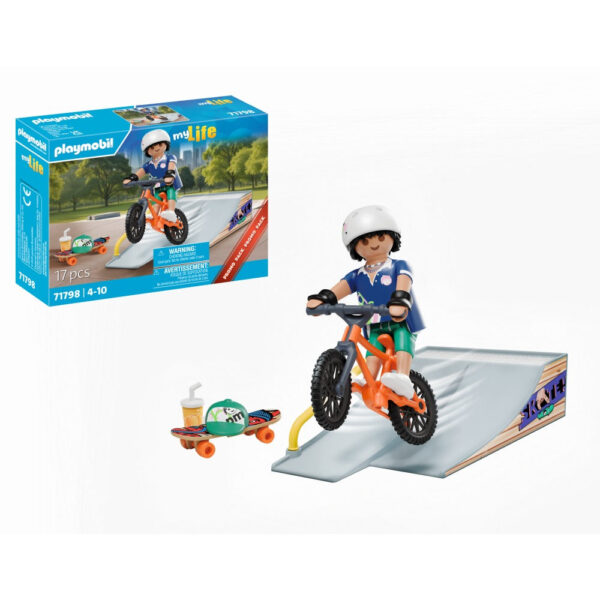 Playmobil - Promo Pack figurina Skater si rampa - PM71798