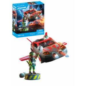 Playmobil - Jucarie de rol Lupta eroului cu vehicul - PM71832