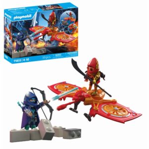 Playmobil - Jucarie de rol Lupta eroului cu drona si maleficul Ninja - PM71833