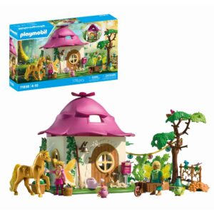 Playmobil - Jucarie de rol Casuta zanelor cu unicorn auriu - PM71838
