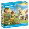 Playmobil - Jucarie de rol Figurina de colectie unicornul Rainbow Flower si zana - PM71840