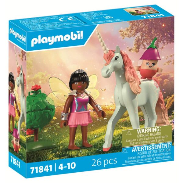 Playmobil - Jucarie de rol Figurina de colectie unicornul Sky Rose si zana - PM71841