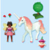 Playmobil - Jucarie de rol Figurina de colectie unicornul Sky Rose si zana - PM71841