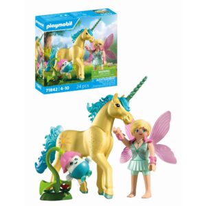 Playmobil - Jucarie de rol Figurina de colectie unicornul Sunshine Blossom si zana - PM71842