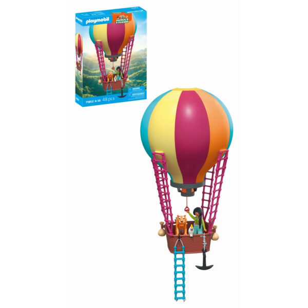 Playmobil - Jucarie de rol Plimbarea animalelor cu balonul - PM71853