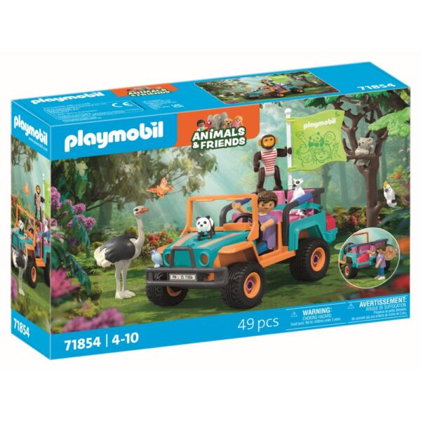 Playmobil - Jucarie de rol Plimbarea animalelor cu vehiculul de teren - PM71854