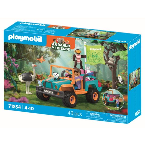 Playmobil - Jucarie de rol Plimbarea animalelor cu vehiculul de teren - PM71854