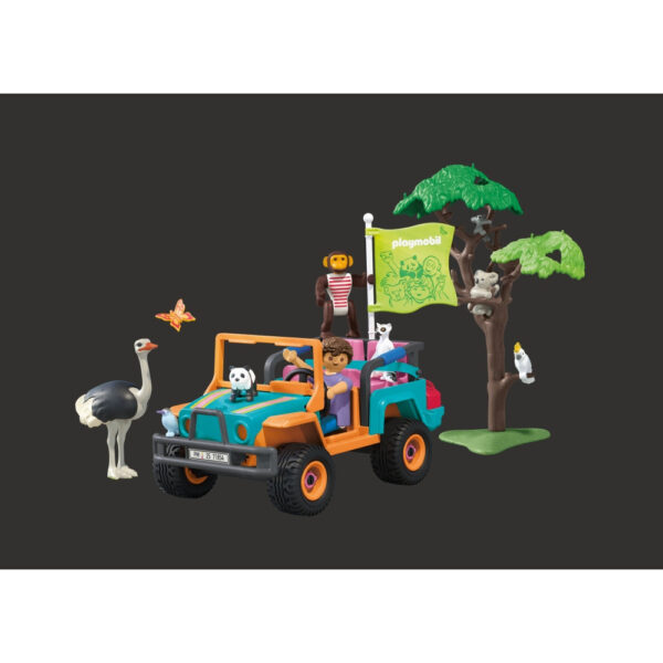 Playmobil - Jucarie de rol Plimbarea animalelor cu vehiculul de teren - PM71854