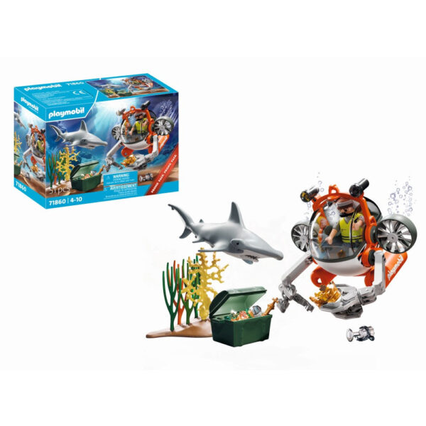 Playmobil - Promo Pack vanatoarea comorii cu submarin - PM71860
