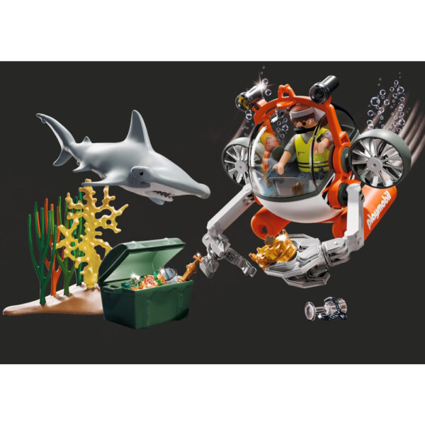 Playmobil - Promo Pack vanatoarea comorii cu submarin - PM71860