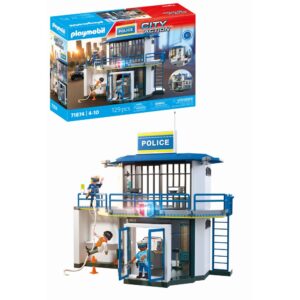 Playmobil - Jucarie de rol Statie de politie cu sala de interogatoriu - PM71874