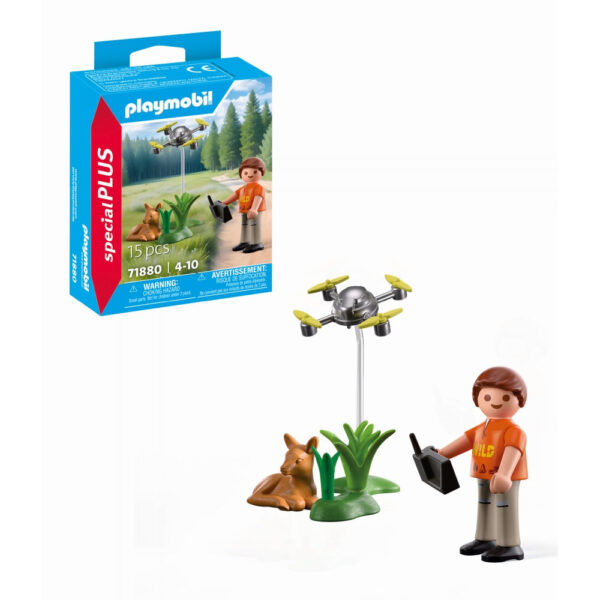 Playmobil - Figurina salvator cu drona - PM71880