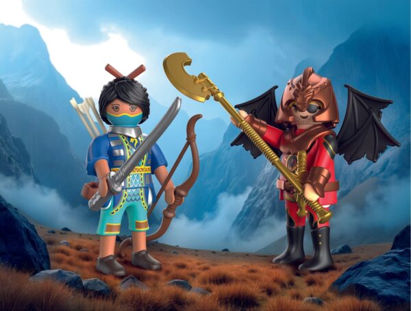 Playmobil - Set 2 figurine cavaler Novelmore si bandit Burnham - PM71884