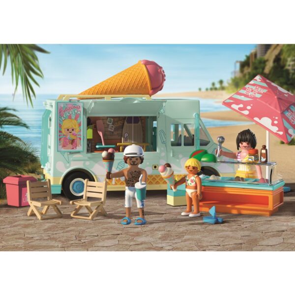 Playmobil - Jucarie de rol Stand de inghetata si magazin cu articole de surf - PM71904