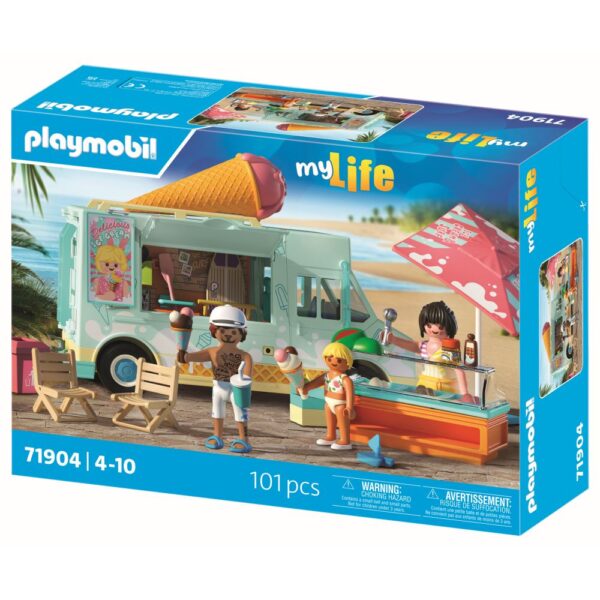 Playmobil - Jucarie de rol Stand de inghetata si magazin cu articole de surf - PM71904