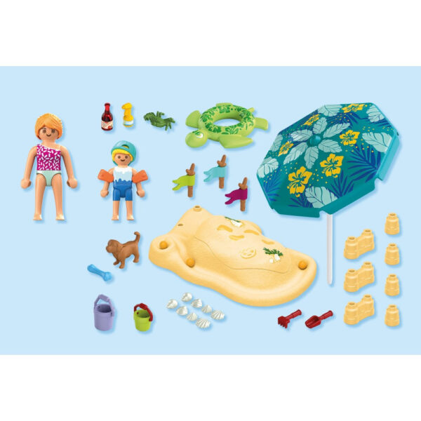 Playmobil - Jucarie de rol Distractie in familie la plaja - PM71906