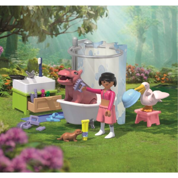 Playmobil - Jucarie de rol Distractia animalelor la baie - PM71950