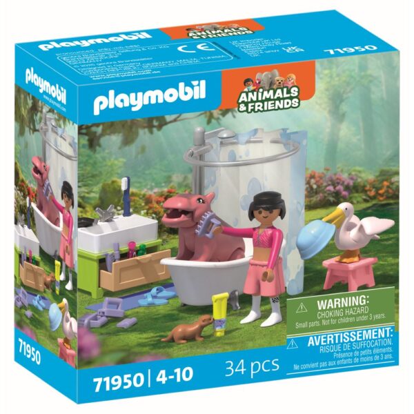 Playmobil - Jucarie de rol Distractia animalelor la baie - PM71950