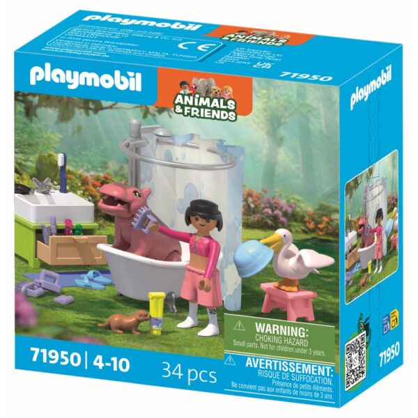 Playmobil - Jucarie de rol Distractia animalelor la baie - PM71950