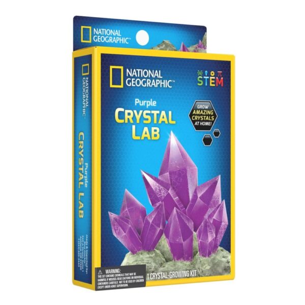 National Geographic - Set educativ Mini laborator de crestere cristale violet - NG29615