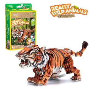 Cubic Fun - National Geographic Animale Salbatice Puzzle 3D Tigru Siberian 87 piese - CUDS1071h