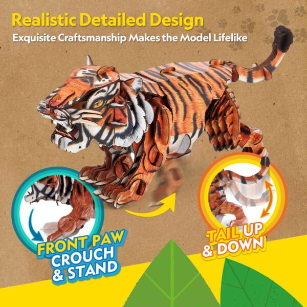 Cubic Fun - National Geographic Animale Salbatice Puzzle 3D Tigru Siberian 87 piese - CUDS1071h