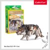 Cubic Fun - National Geographic Animale Salbatice Puzzle 3D Lup Cenusiu 58 piese - CUDS1073h