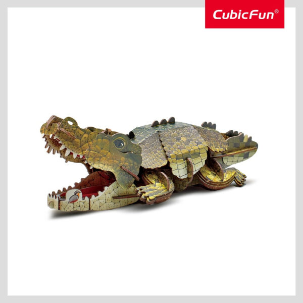 Cubic Fun - National Geographic Animale Salbatice Puzzle 3D Crocodil 54 piese - CUDS1076h