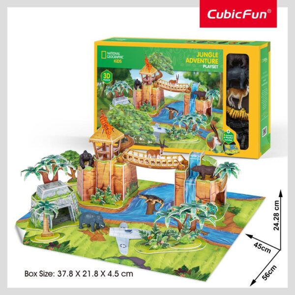 Cubic Fun - National Geographic Set de joaca 3D aventura in jungla 65 piese - CUDS1077h