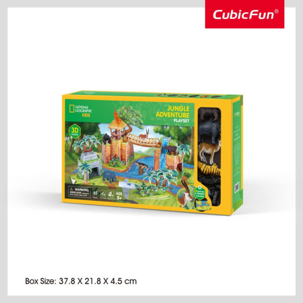 Cubic Fun - National Geographic Set de joaca 3D aventura in jungla 65 piese - CUDS1077h
