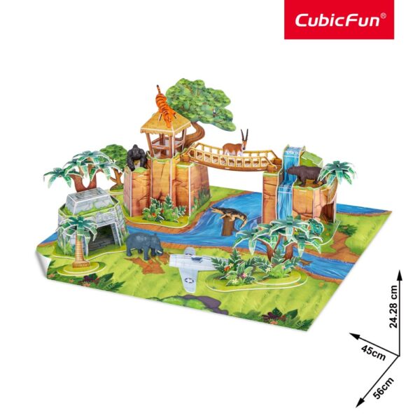 Cubic Fun - National Geographic Set de joaca 3D aventura in jungla 65 piese - CUDS1077h