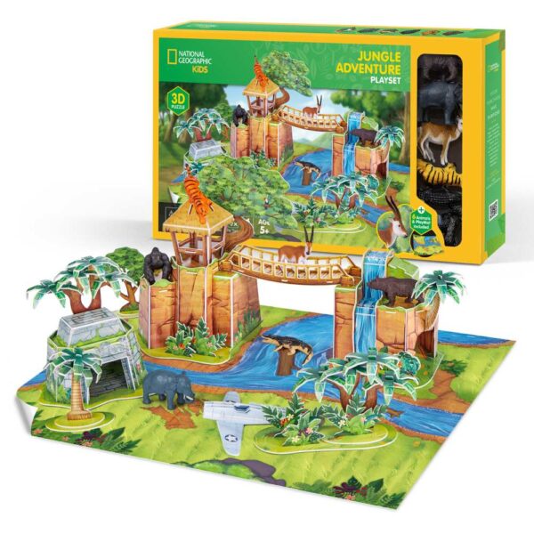Cubic Fun - National Geographic Set de joaca 3D aventura in jungla 65 piese - CUDS1077h