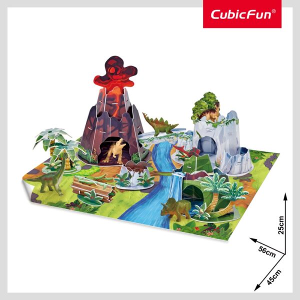 Cubic Fun - National Geographic Set de joaca 3D muntele dinozaurilor 54 piese - CUDS1078h