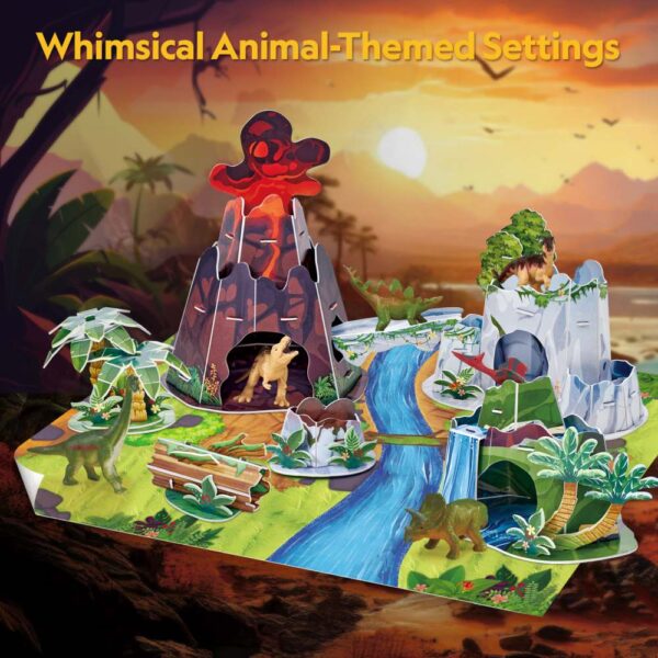 Cubic Fun - National Geographic Set de joaca 3D muntele dinozaurilor 54 piese - CUDS1078h